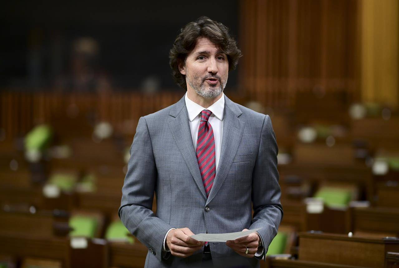 Prime Minister Justin Trudeau rises during question period in the House of Commons on Parliament Hill in Ottawa on Wednesday, May 26, 2021. THE CANADIAN PRESS/Sean Kilpatrick