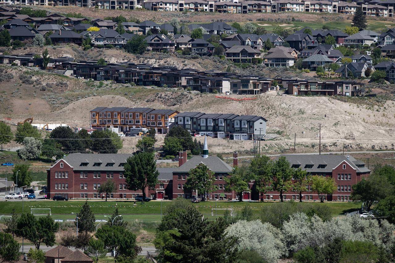 The former Kamloops Indian Residential School is seen in Kamloops, B.C., on Tuesday, June 1, 2021. Ground-penetrating radar has located what are believed to be the unmarked graves of 215 students at the former school. THE CANADIAN PRESS/Darryl Dyck