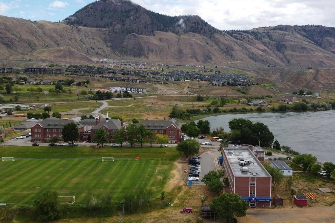 The Kamloops Indian Residential School is photographed using a drone in Kamloops, B.C., Monday, June, 14, 2021. The remains of 215 children were discovered buried near the former school earlier this month. THE CANADIAN PRESS/Jonathan Hayward