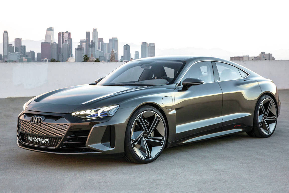 The new E-Tron GT uses the same platform as the Porsche Taycan and the Audi will likely cost less. PHOTO: AUDI