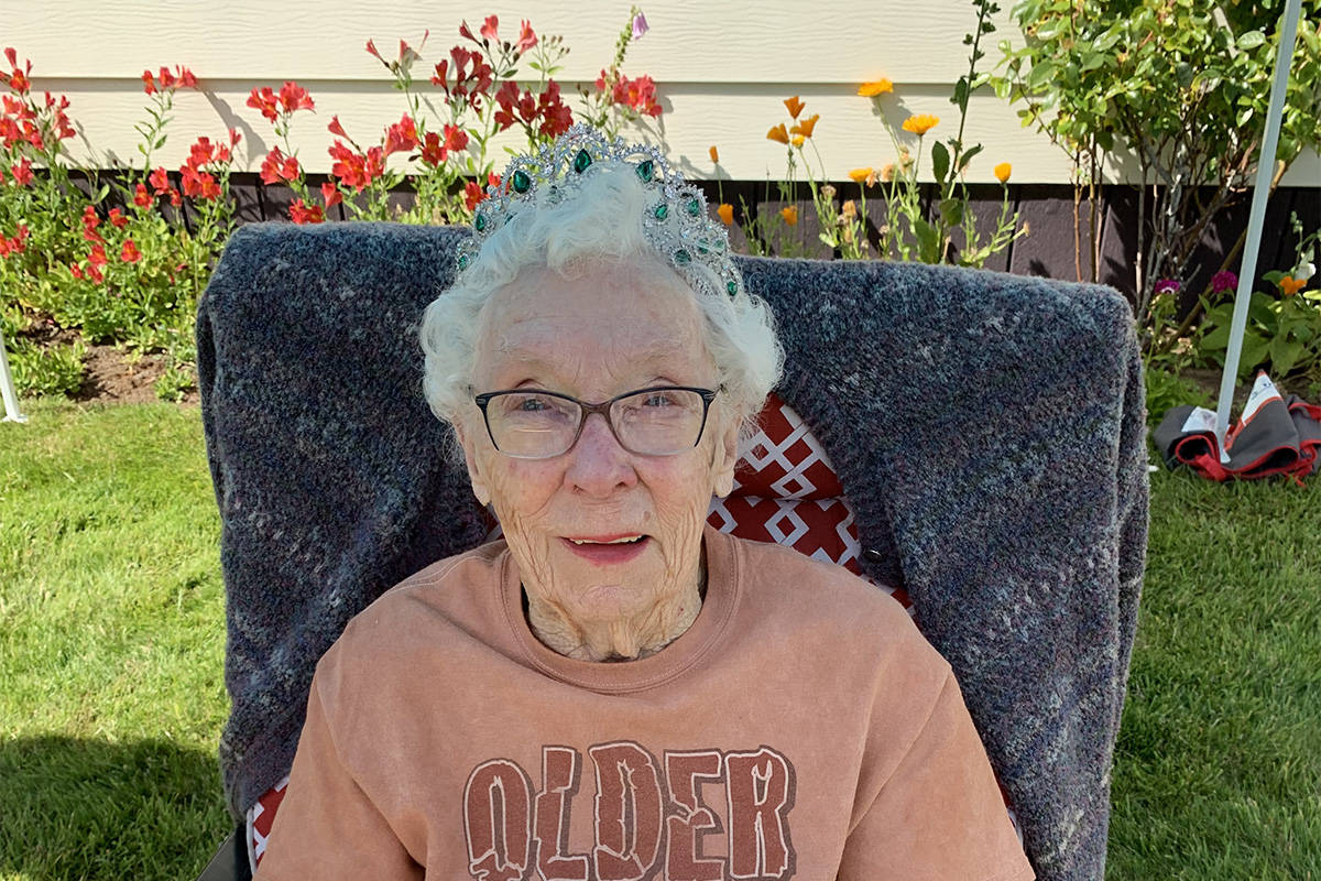 Sidney resident Babs Chorlton celebrates her 104th birthday. (Courtesy Robert Cairn)