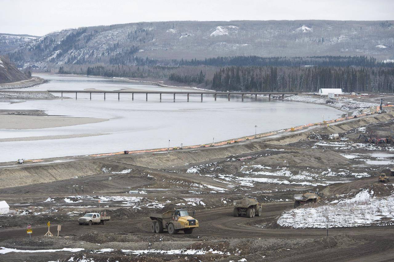 The Site C Dam location is seen along the Peace River in Fort St. John, B.C., Tuesday, April 18, 2017. A United Nations agency says Canada’s largest national park is now so threatened that it could likely be placed on the list of World Heritage sites in danger. THE CANADIAN PRESS/Jonathan Hayward
