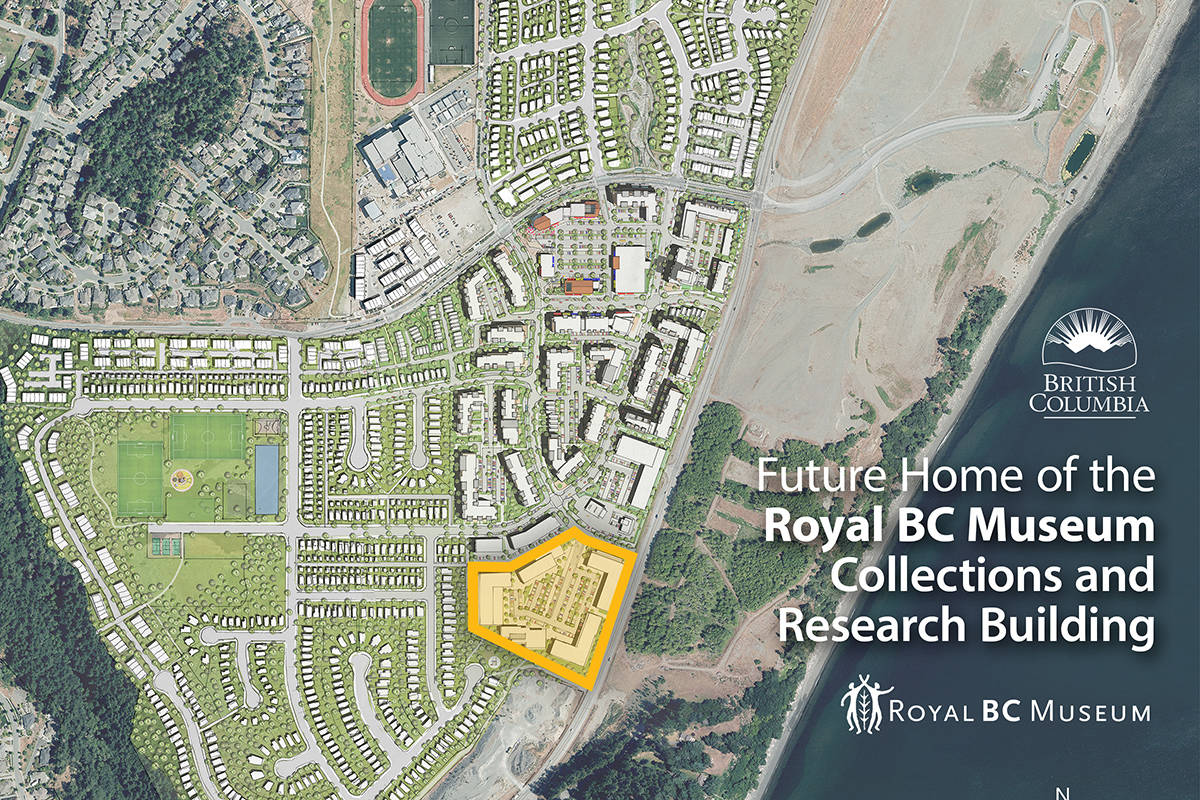 The Royal B.C. Museum will move some of its archival records and objects into a new building in Colwood, with completion expected by 2025. (Courtesy of the Royal B.C. Museum)