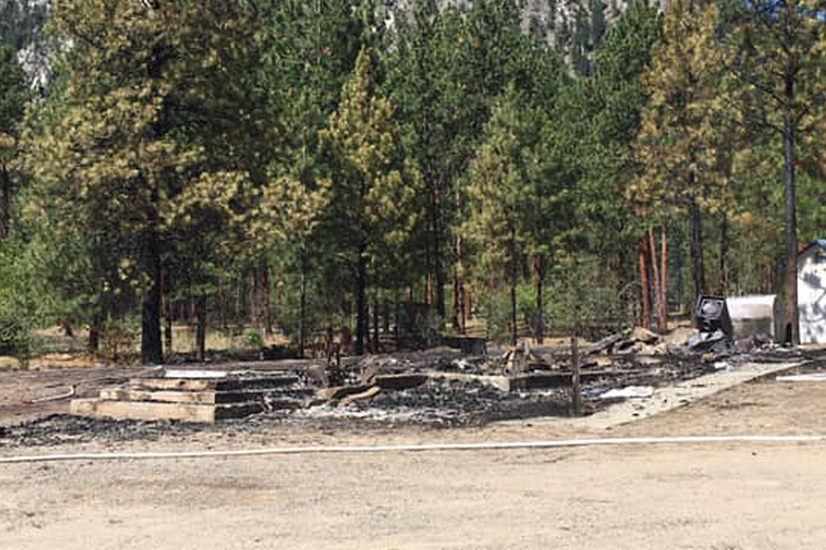 Nothing remains after a fire consumed the Chopaka Church in the early hours of June 26. (Jen Louie/Facebook)
