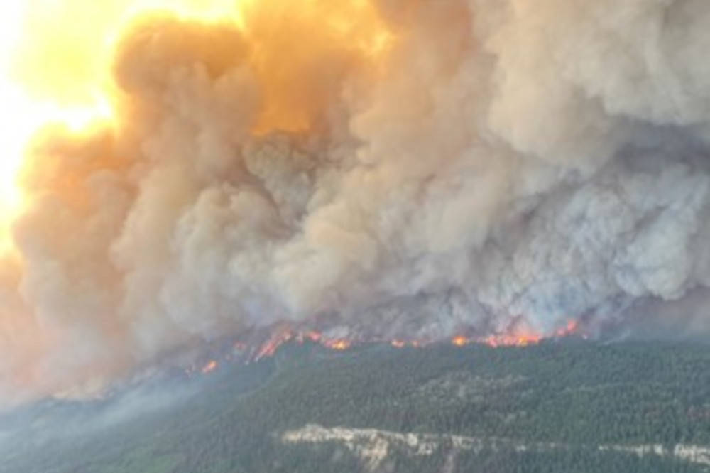 The Sparks Lake wildfire on June 30, 2021. (BC Wildfire Service photo)
