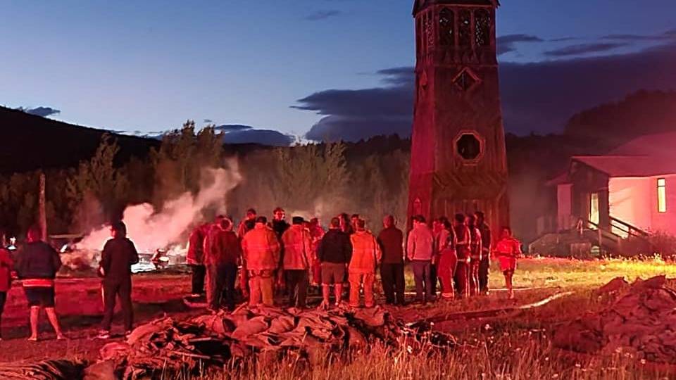 St. Paul’s Anglican Church, which is abandoned and not used by the community, was burnt down late at night on July 1. (Ivan Terri-Lynn Milton/Facebook)