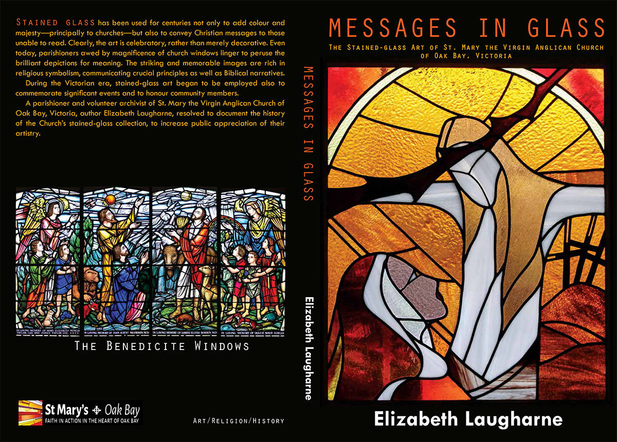 Elizabeth Laugharne, 98, plans to be on hand July 9 to discuss and sign copies of her newly-published book, Messages in Glass. (Courtesy Churchmouse Books)