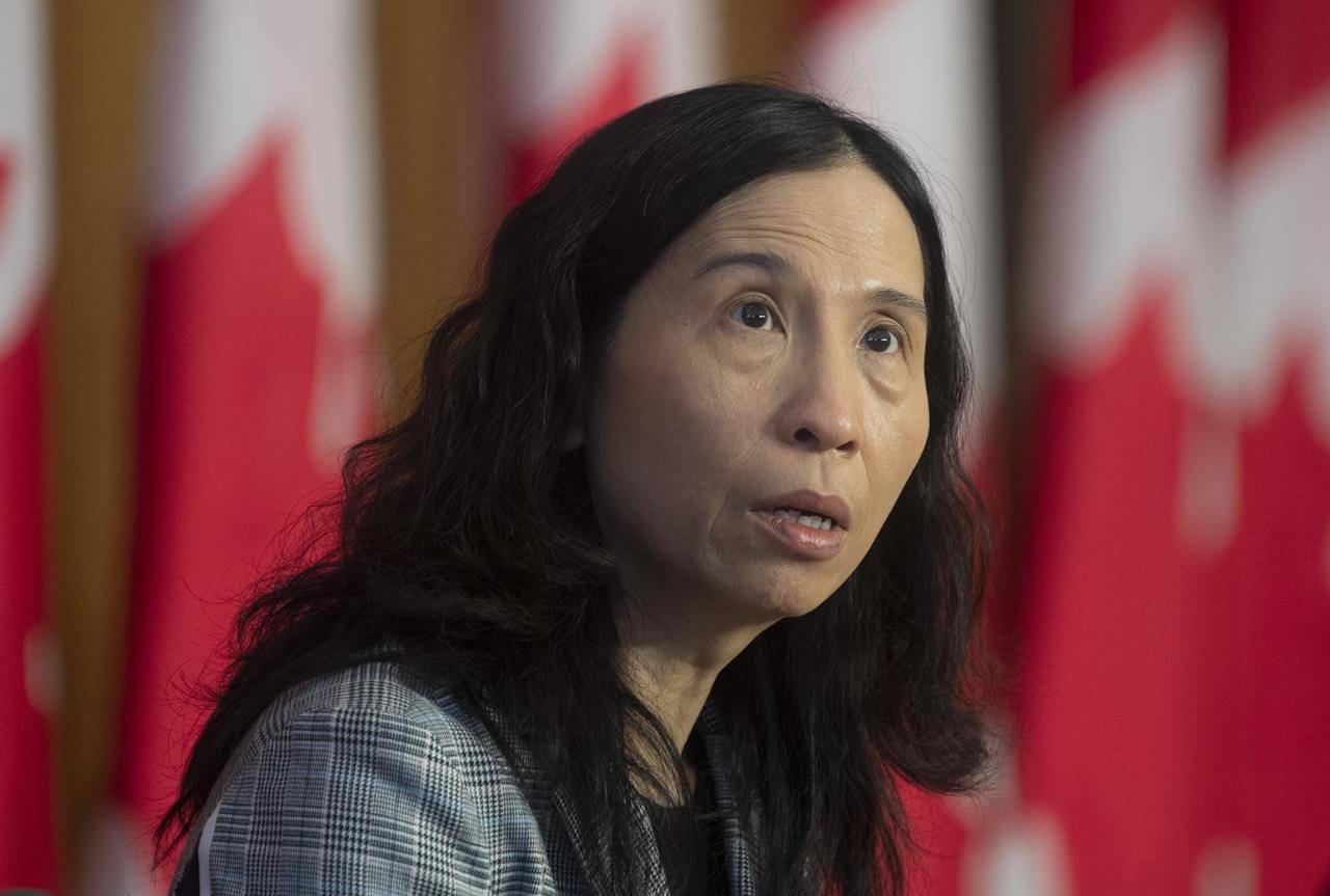 Dr. Theresa Tam, the chief public health officer, speaks during a technical briefing on the COVID pandemic, in Ottawa, Friday, Jan. 15, 2021. Dr. Tam says she is concerned that vaccination rates among younger Canadians aren’t high enough. THE CANADIAN PRESS/Adrian Wyld