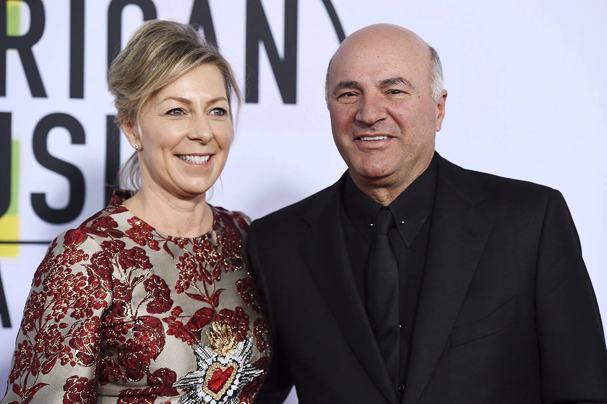 FILE – Linda O’Leary and Kevin O’Leary arrive at the American Music Awards at the Microsoft Theater in Los Angeles. A lawyer for Linda O’Leary, the wife of celebrity businessman Kevin O’Leary, says his client was not impaired when she got involved in a boat crash on an Ontario lake that left two people dead. THE CANADIAN PRESS/AP, Jordan Strauss/Invision
