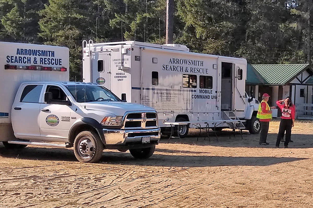 Arrowsmith Search and Rescue crews were out searching for a man reported missing in the Dashwood area on July 10, 2021. (ASAR Twitter photo)