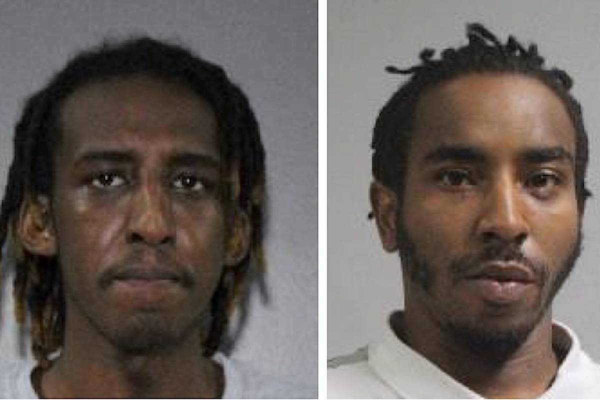 Meaz Nour-Eldin (left) and Elkan Vyizigiro, both 23, have both been charged with human trafficking offences (VPD)