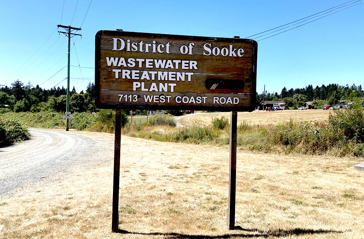 The District of Sooke's wastewater treatment plant will receive structural and mechanical upgrades, and the local wastewater collection system will be extended to increase sewer capacity. (File - Sooke News Mirror)