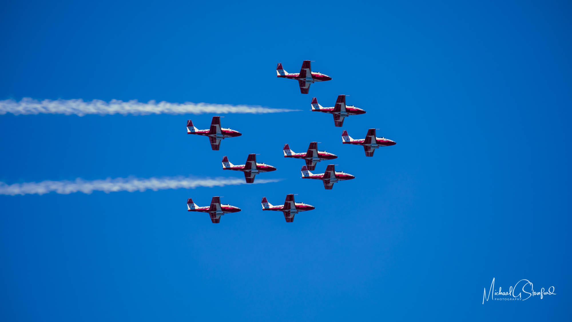 The Snowbirds in flight on Monday, July 19. (File submitted/Michael Stanford)