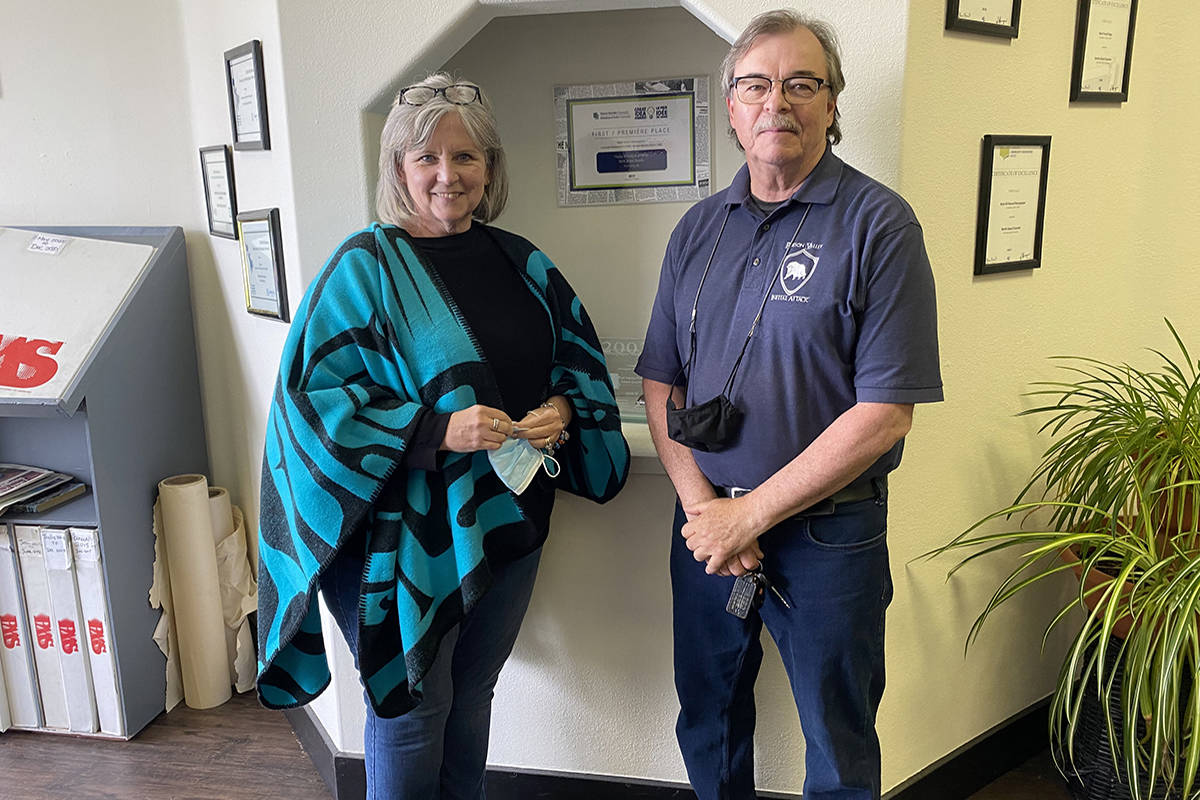 North Island MLA Michele Babchuk and her Constituency Assistant Fred Robertson stopped in at the North Island Gazette building for an interview. Babchuk's North Island office is located at the old Robert Scott School. (Tyson Whitney - North Island Gazette)