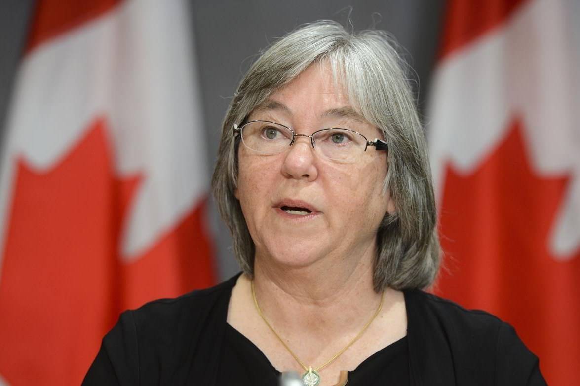 Minister of Seniors Deb Schulte speaks during a press conference on Parliament Hill during the COVID-19 pandemic in Ottawa on Thursday, June 4, 2020. THE CANADIAN PRESS/Sean Kilpatrick