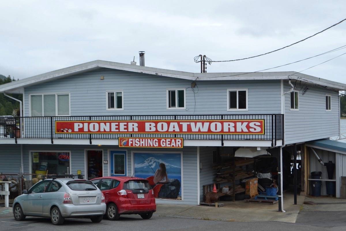 Pioneer Boatworks, Ucluelet’s fishing gear and boat maintenance shop, will be part of a Netflix movie set on Aug. 9 and 10. It will be converted into a hardware store. (Nora O’Malley photo)