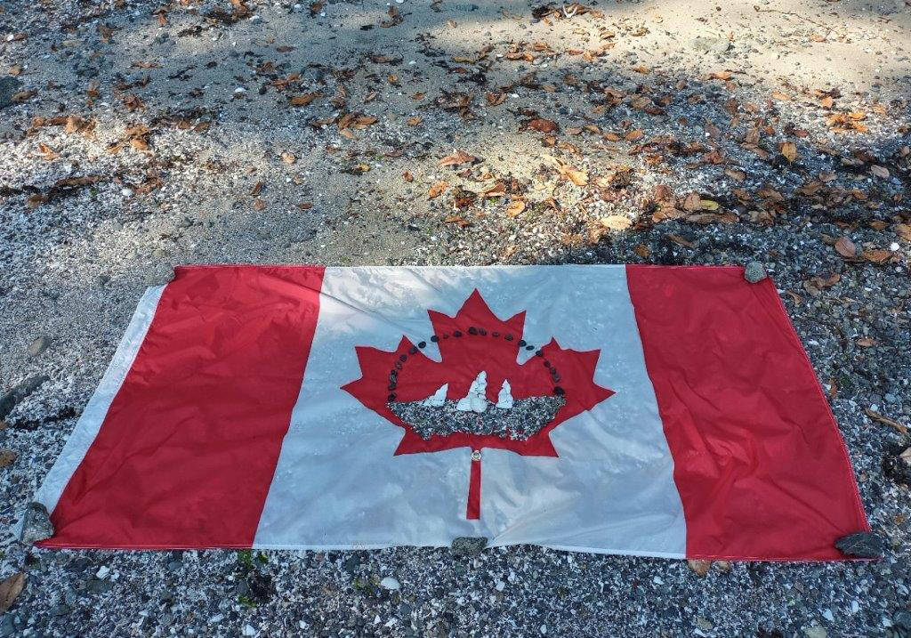 Cathie Blanchard won a Canada Day themed a prize pack for her art. (Cathie Blanchard photo)