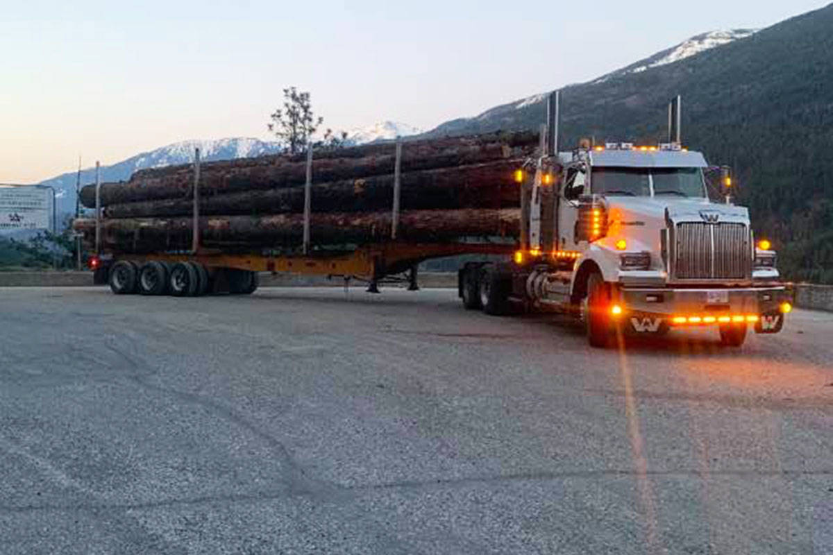 A Williams Lake trucker is being lauded as a ‘prince of men,’ after he stopped to help an elderly couple who had a flat tire on Highway 97 north of Cache Creek. (Facebook photo)