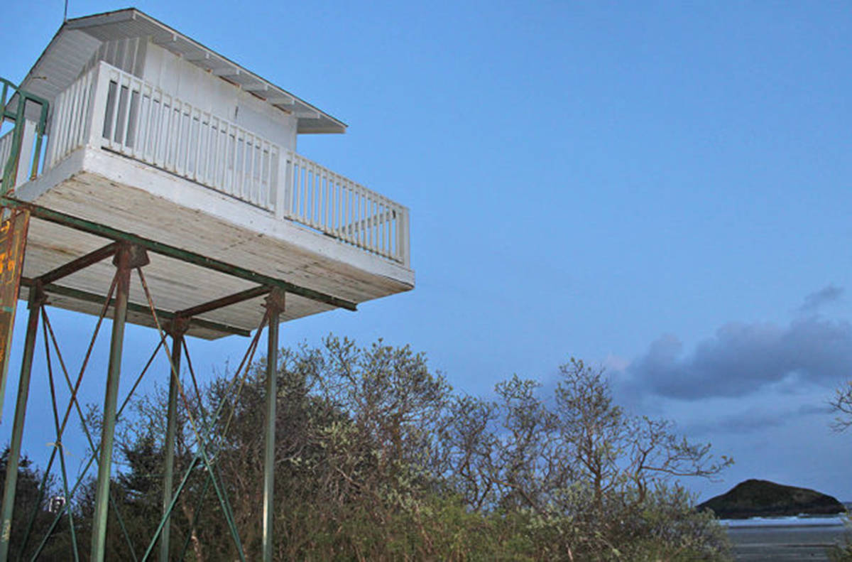 This surf guard tower looked over Lovekin Rock in the Pacific Rim National Park Reserve before being torn down after the program was axed by Parks Canada in 2012. (Photo - Andrew Bailey)