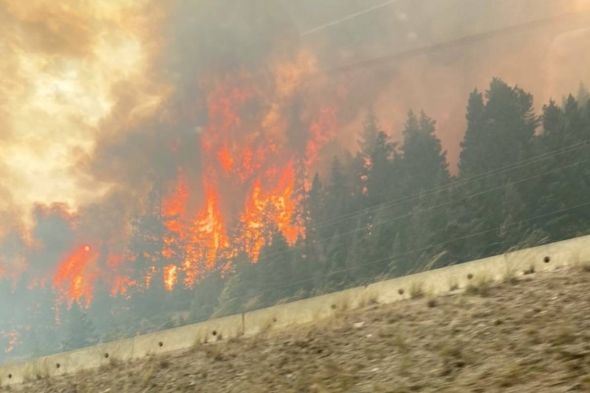 July Mountain wildfire off Coquihalla, Sunday Aug. 15. (Contributed/Andy Levang)