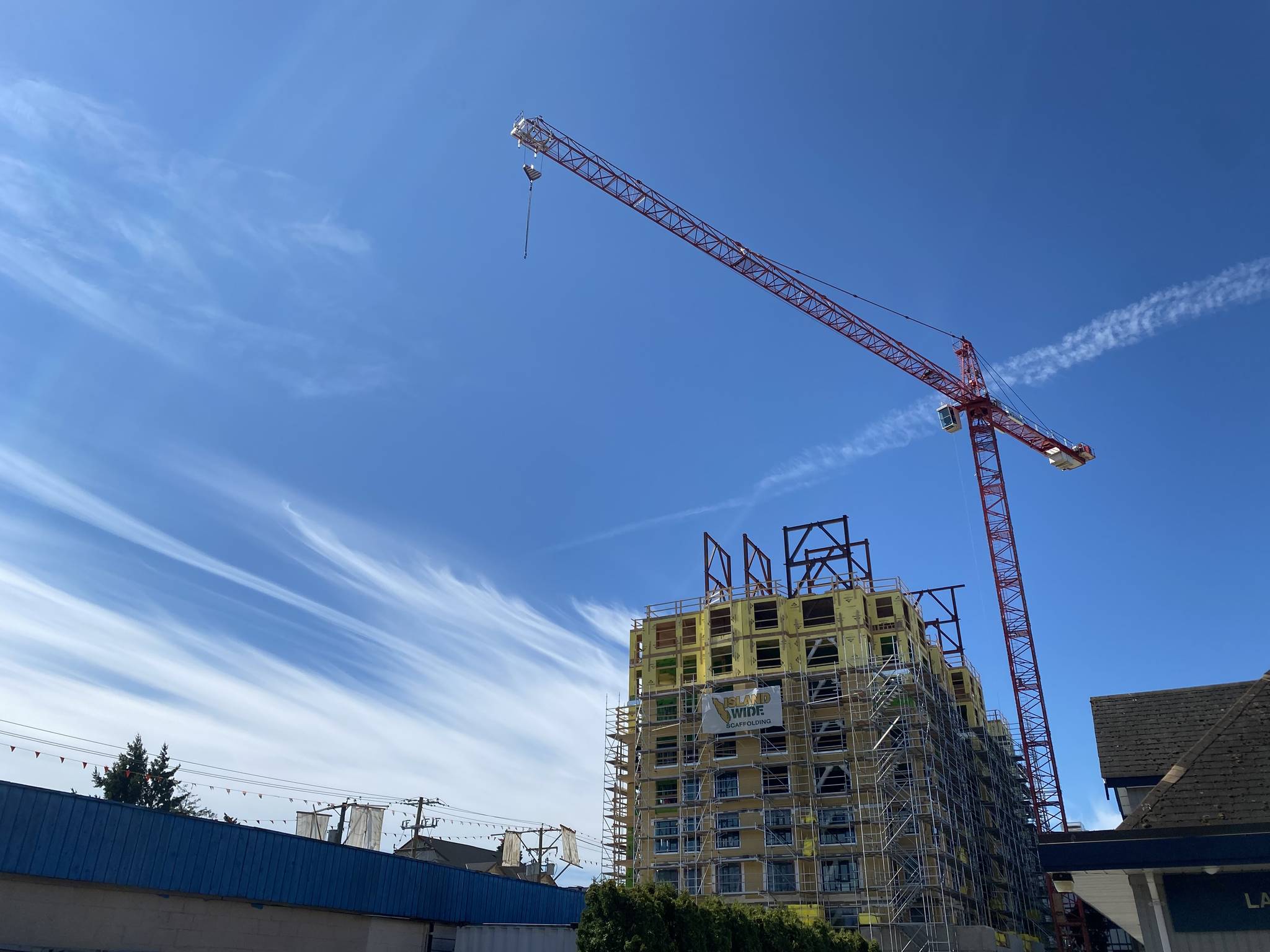 The taller the better in Langford Mayor Stew Young’s mind. Moving into the airspace is his strategy to build affordable housing in Langford’s city centre. (Zoe Ducklow/News Staff)