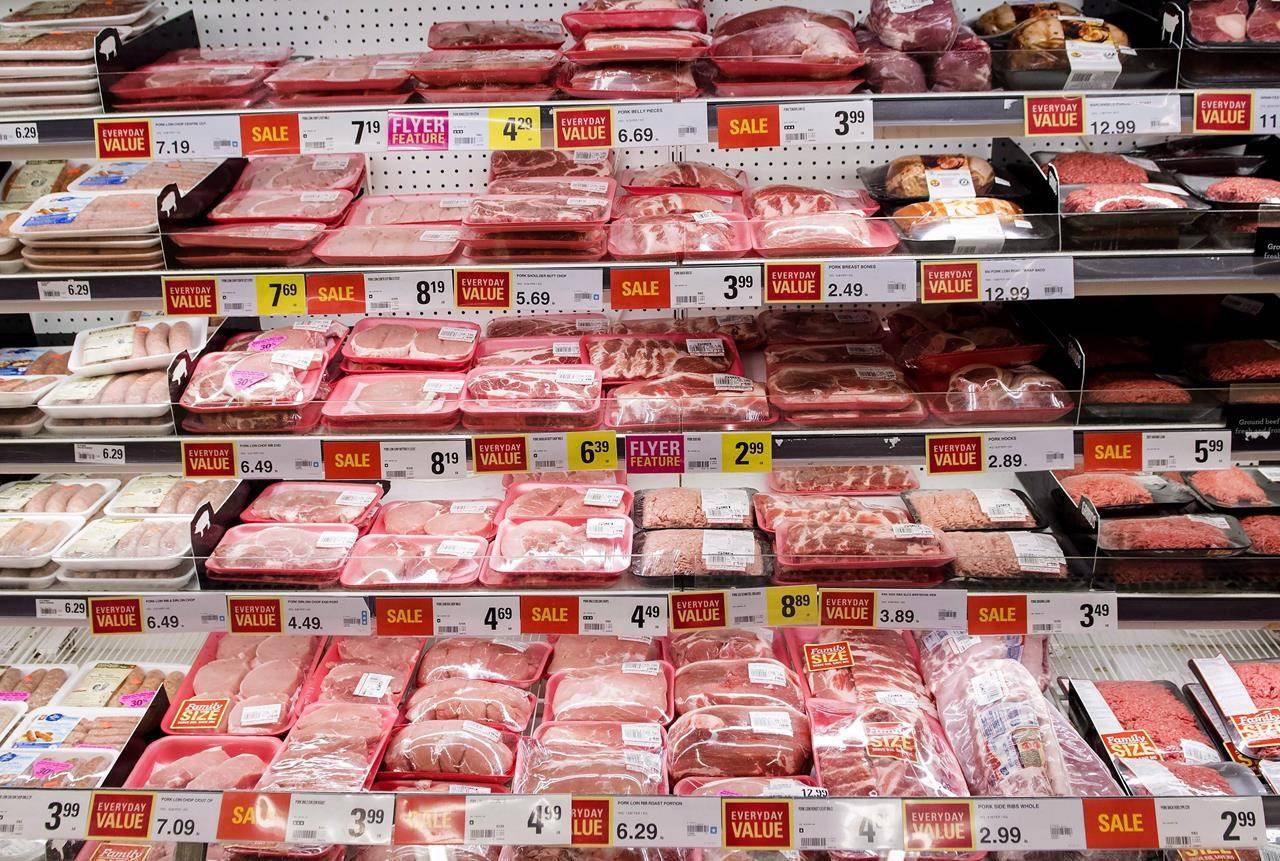 Meat is shown in a grocery store in Toronto on Friday, Nov. 30, 2018. Canadians will pay more for groceries this fall as severe drought drives up prices for agricultural commodities. THE CANADIAN PRESS/Nathan Denette