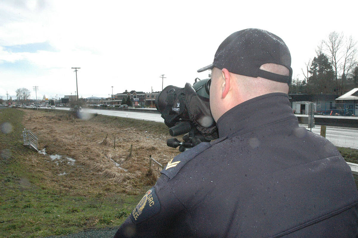 The B.C. Highway Patrol division of the RCMP will be on the lookout for distracted drivers this month, as enforcement ramps up. (Black Press Media file photo)