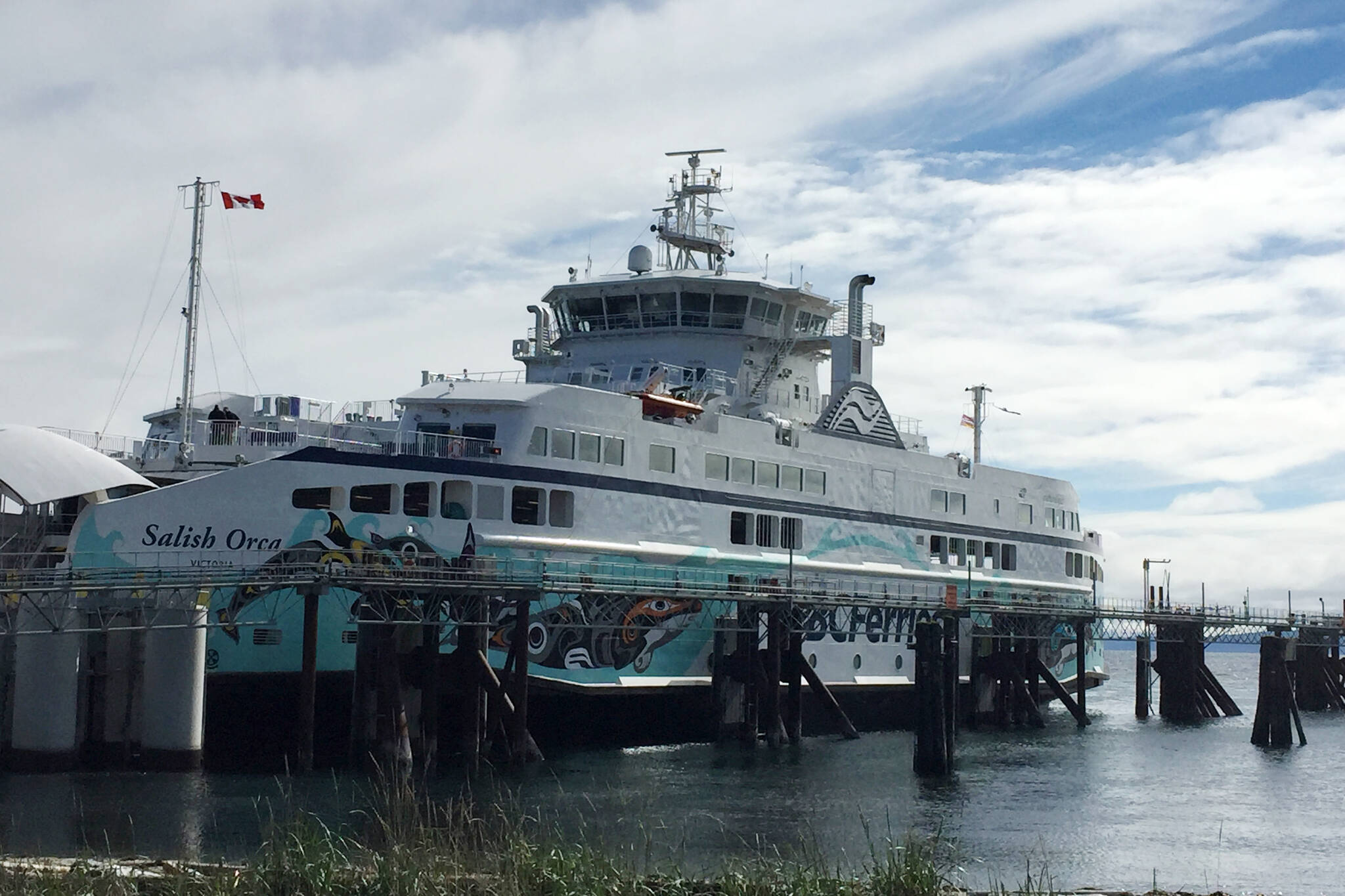The Salish Orca departed on its inaugural sailing from Comox en route to Powell River in May 2017. Photo by Erin Haluschak