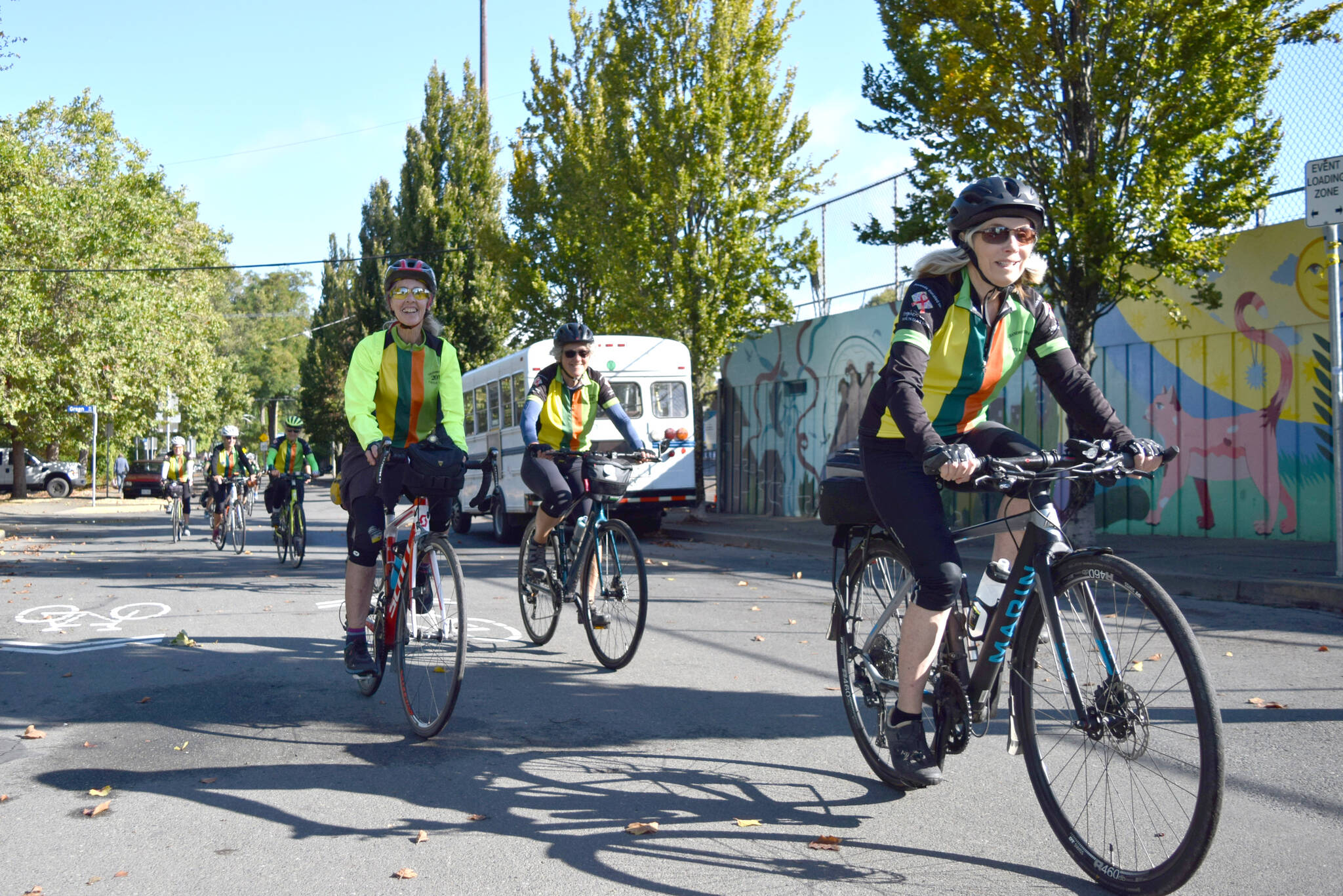 Victoria Grandmothers for Africa take off on the final leg of their fundraising efforts from Central Park. (Kiernan Green/News Staff)