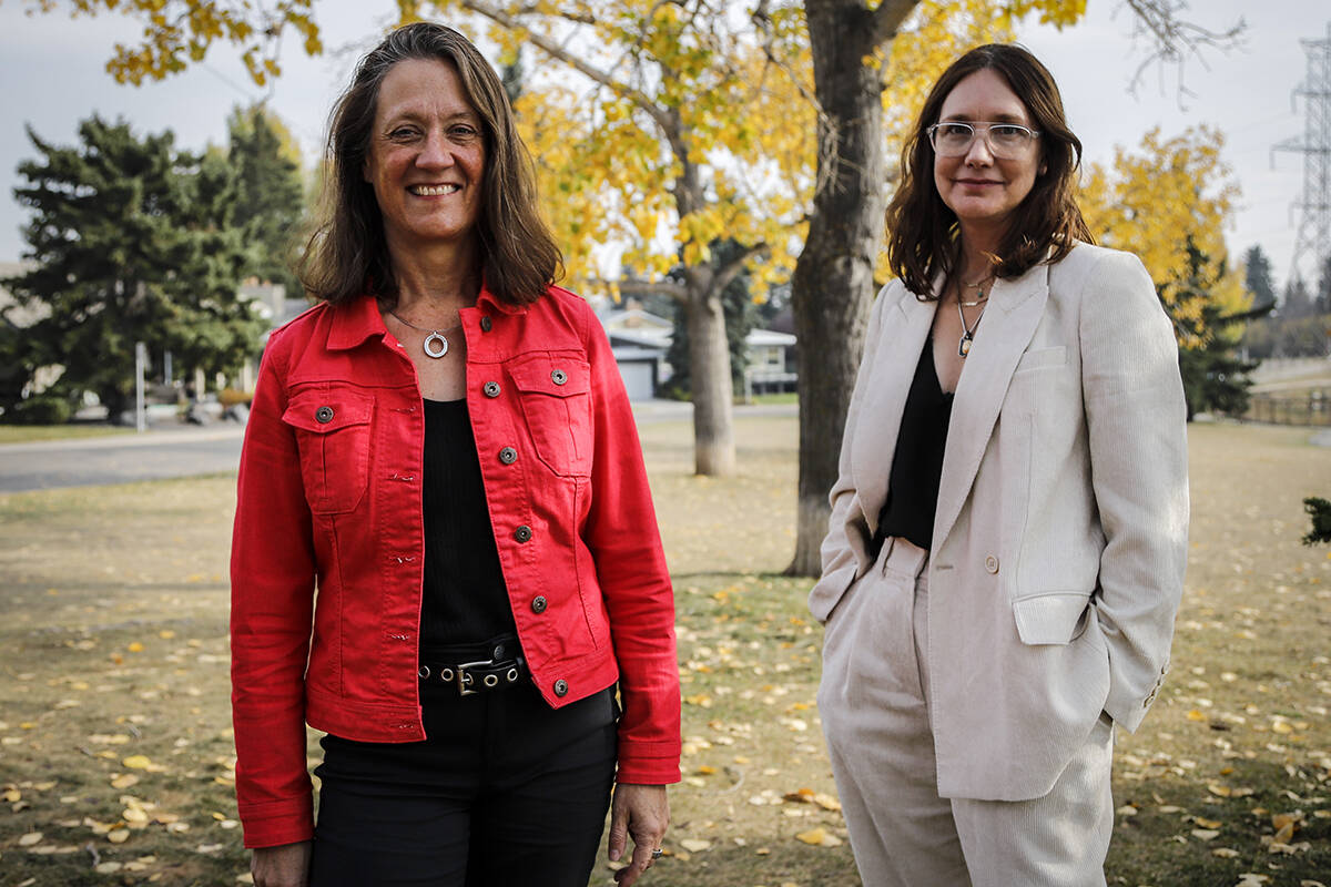 Venture capital firm “The51” founders Judy Fairburn, left, co-CEO and fund managing partner, and Shelley Kuipers co-CEO, general partner and growth officer, are shown in Calgary, Alta., Wednesday, Oct. 6, 2021.THE CANADIAN PRESS/Jeff McIntosh