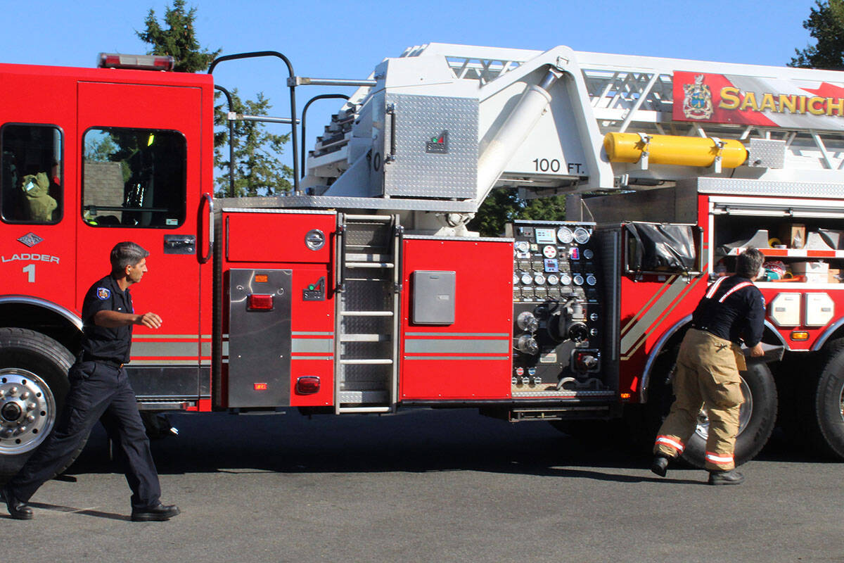 The Saanich Fire Department is reminding residents of the Oct. 21 drill that encourages all B.C. residents to prepare for an earthquake. (Black Press Media file photo)