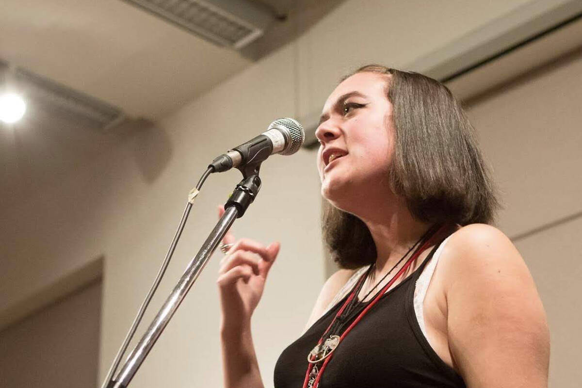 Former City of Victoria Youth Poet Laureate Neko Smart coaches Victoria High School’s poetry slam team. (File contributed/ Jeremy Loveday)