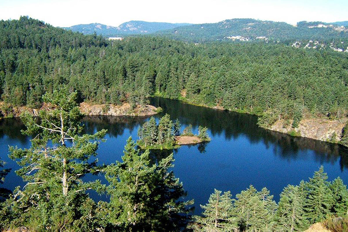 The Capital Regional District is warning of blue-green algae present in the waters of Lower Thetis Lake. (Photo courtesy CRD)