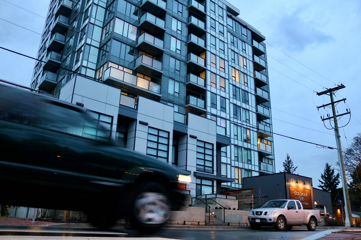 The structural engineer for the troubled Danbrook One rental building in Langford’s downtown core was unqualified for the job, according to an order issued by Engineers and Geoscientists of BC. (Black Press Media file photo)
