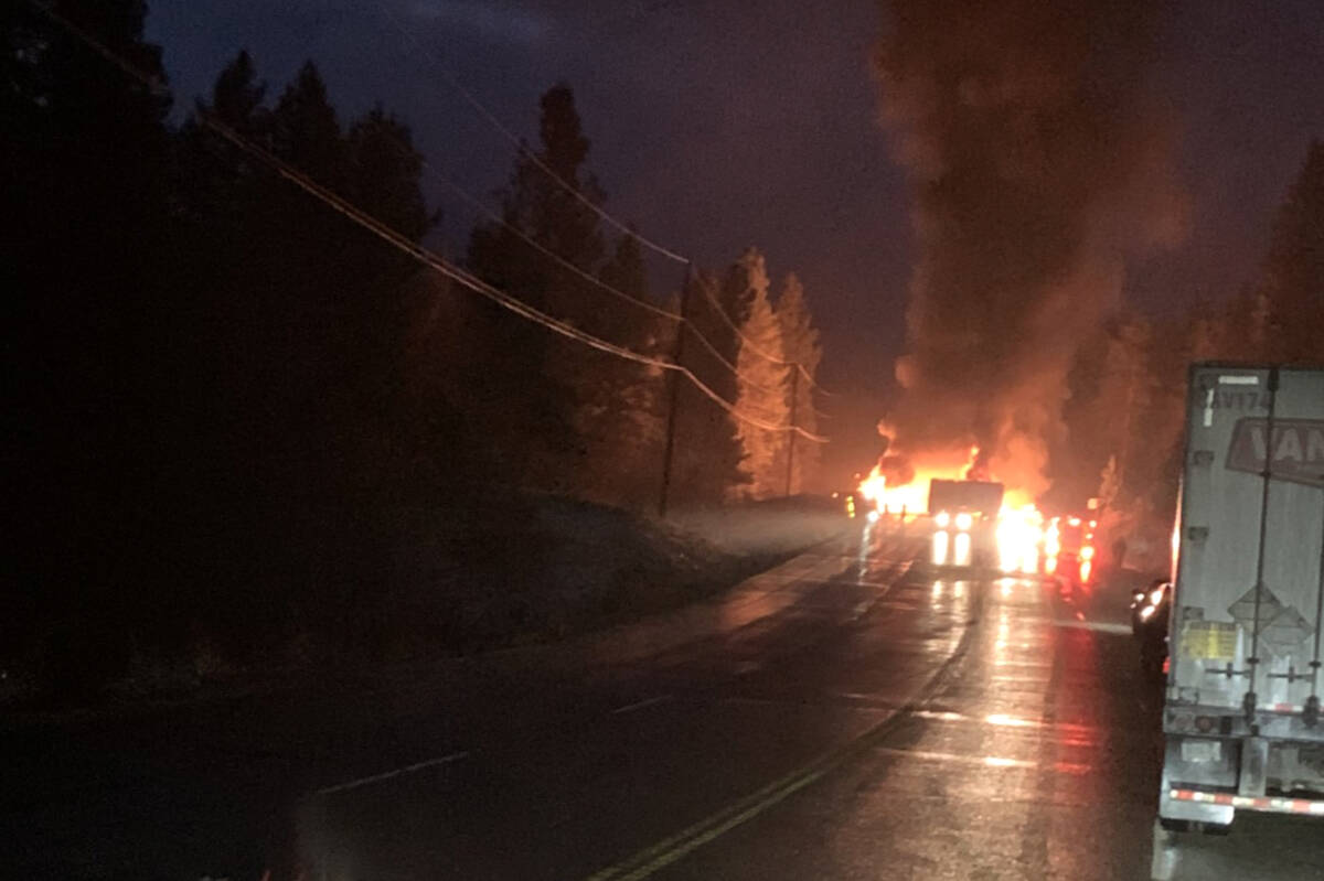 The collision occurred at about 6 a.m. Friday, Nov. 26. (Paul Anthony - Twitter)