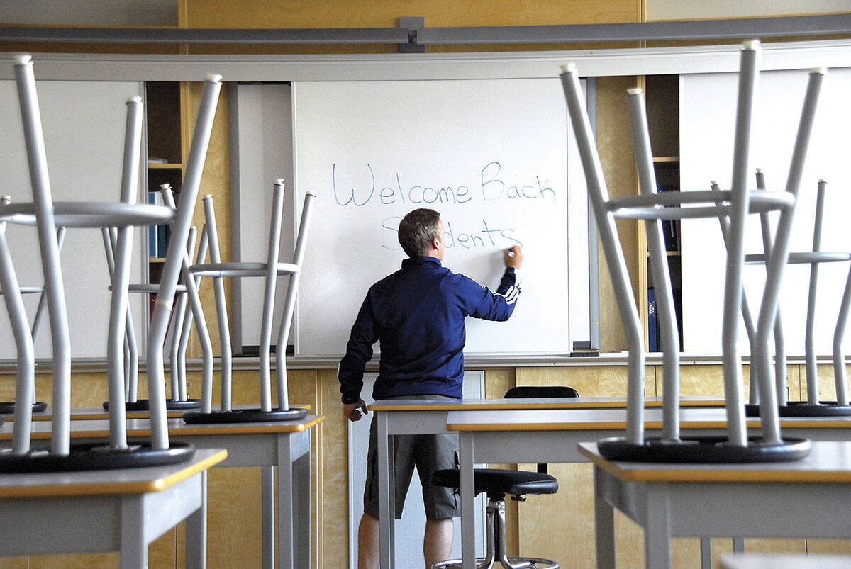 North Saanich Middle School is one of three Greater Victoria schools recently hit with COVID-19 cases. (Black Press Media file photo)