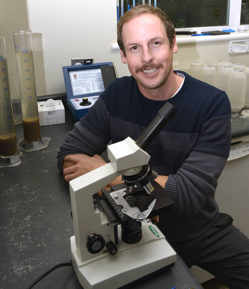 Sooke Wastewater Treatment Plant manager Paul Bohemier in the facility’s lab. (Kevin Laird - Sooke News Mirror)