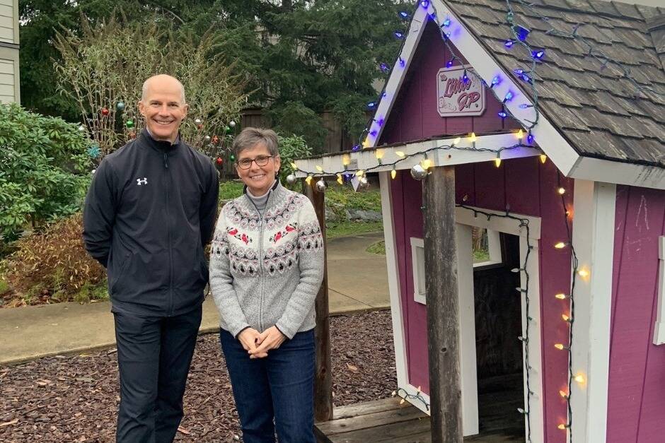 Children’s Health Foundation donors Adrian D’Silva and Tracey D’Silva have volunteered to decorate the home every year since 2012. (Children’s Health Foundation of Vancouver Island/Facebook)