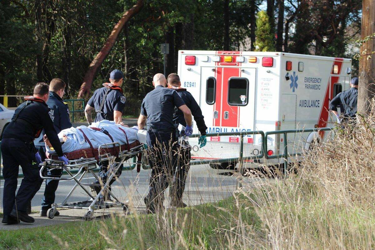 B.C.’s ambulance service has been stretched thin with COVID-19 and many calls to deal with drug overdoses, on top of the demands of an aging population. (Black Press Media)