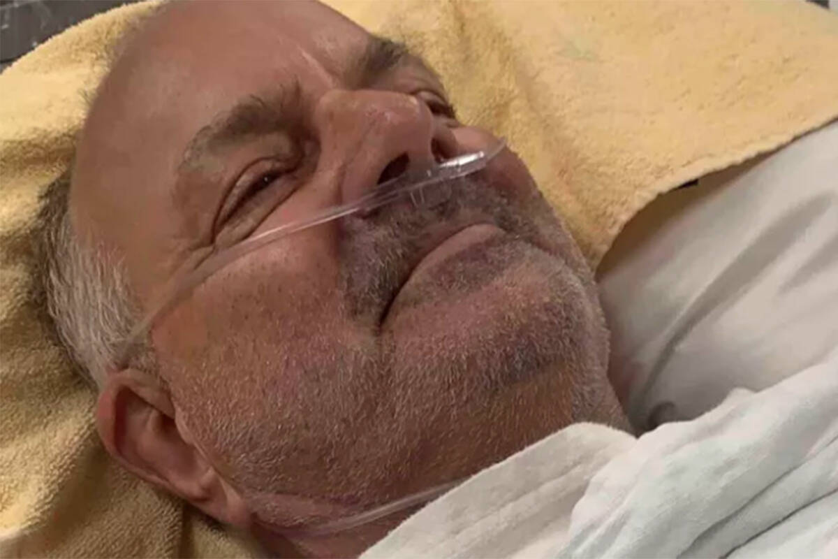 Ron Beavan is at home recovering from knife wounds sustained in an attack while working as a security guard at the Campbell River Walmart. GoFundMe photo