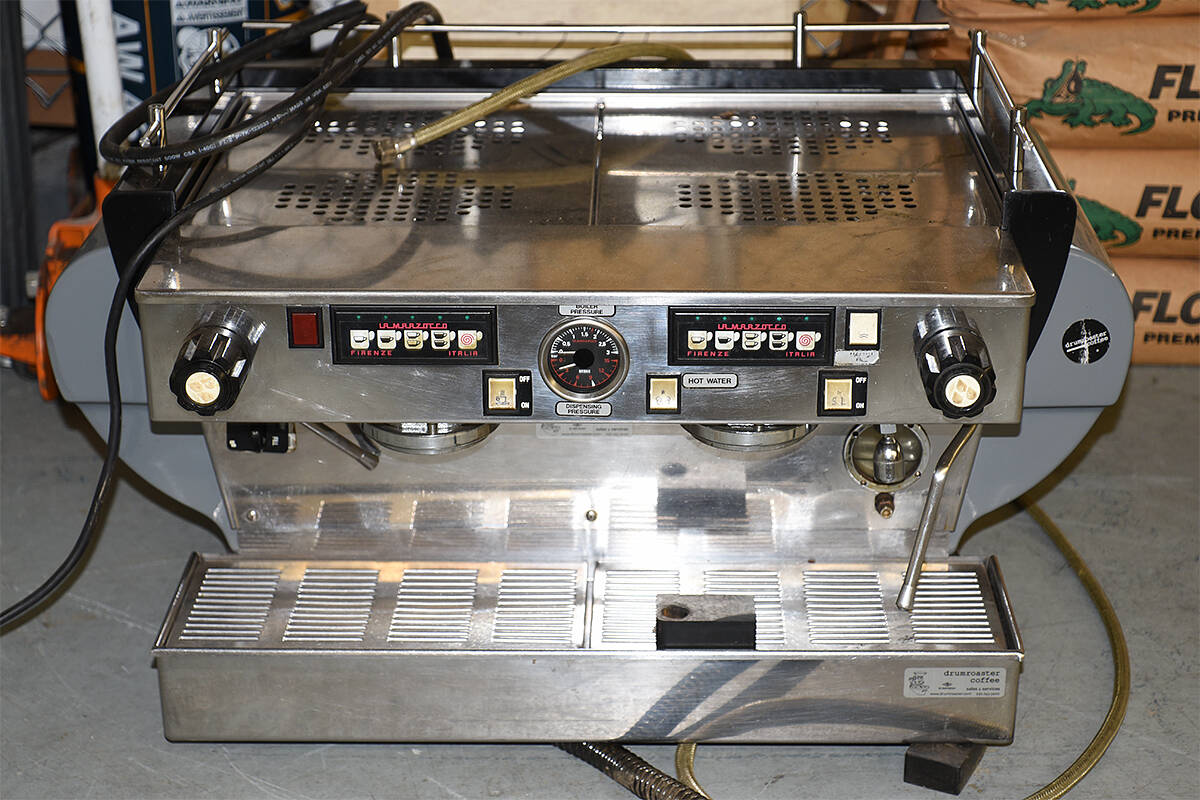 Nanaimo RCMP recovered an expensive espresso machine and other items stolen from a church and arrested a 61-year-old woman for breaking and entering. (Photo submitted)