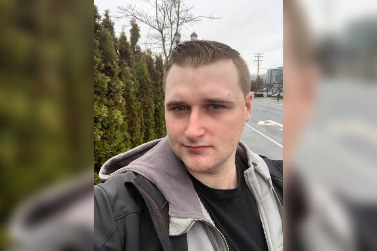West Shore RCMP is appealing for help from the public in locating missing man Ryley Glavind. (Photo Courtesy of West Shore RCMP)