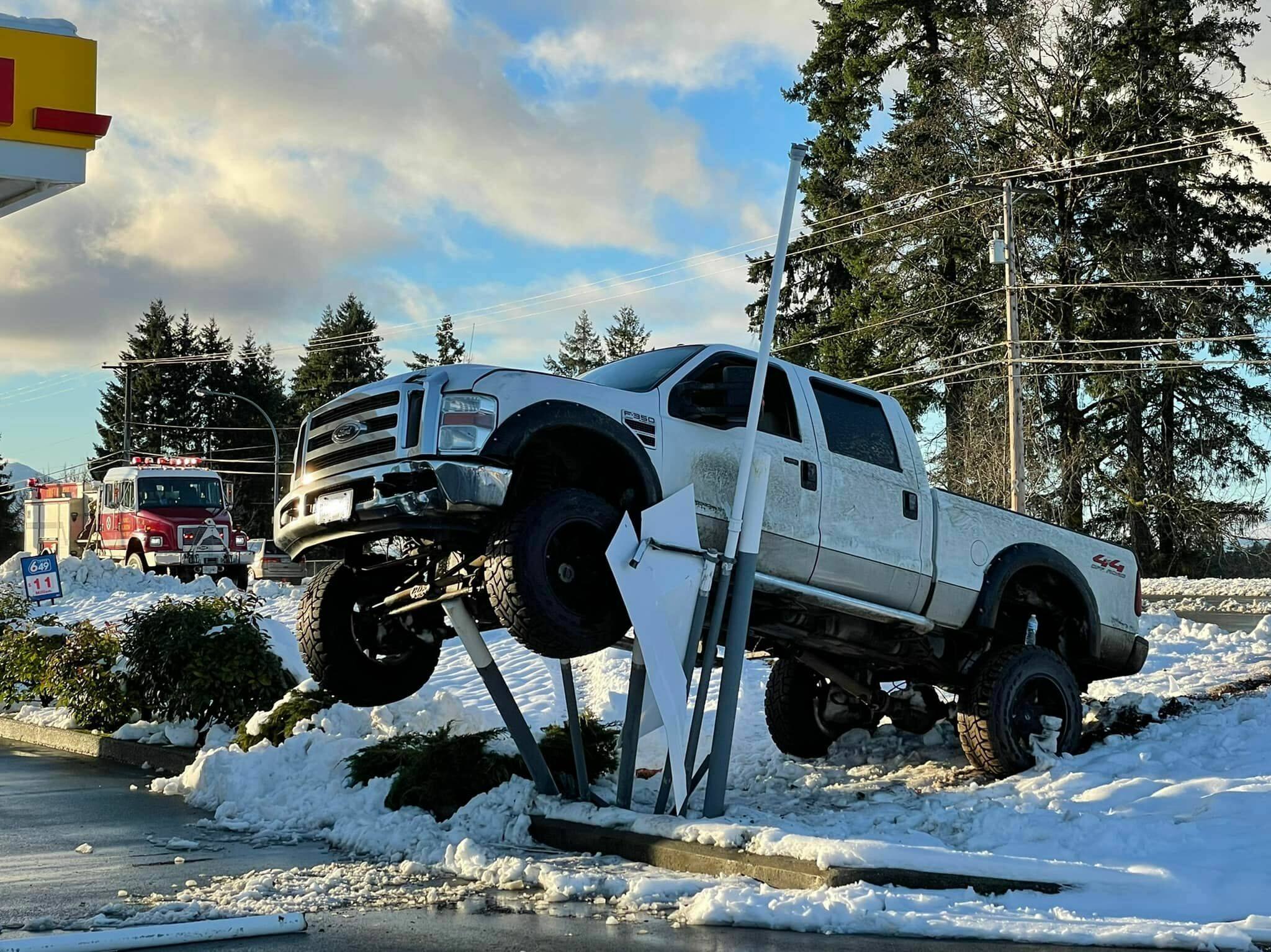 Emergency crews responded to this truck crash on Johnston Road on Dec. 19, 2021. (PHOTO COURTESY PA FIRE DEPARTMENT)