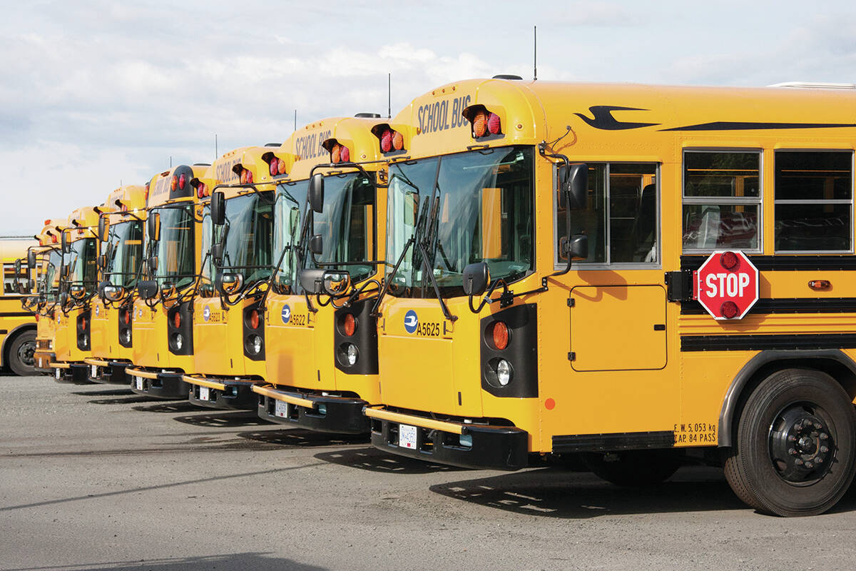 School buses are being cancelled with little or no warning, meaning some kids have to miss days at schools, according to parents. (Black Press Media file photo)