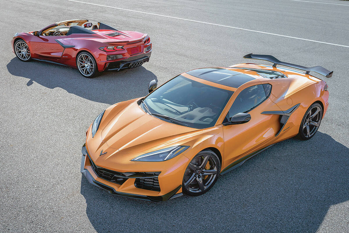 The Corvette Z06 is wider than the standard Corvette, which makes room for wider tires while increasing the size of the side ducts that feed the engine. PHOTO: CHEVROLET
