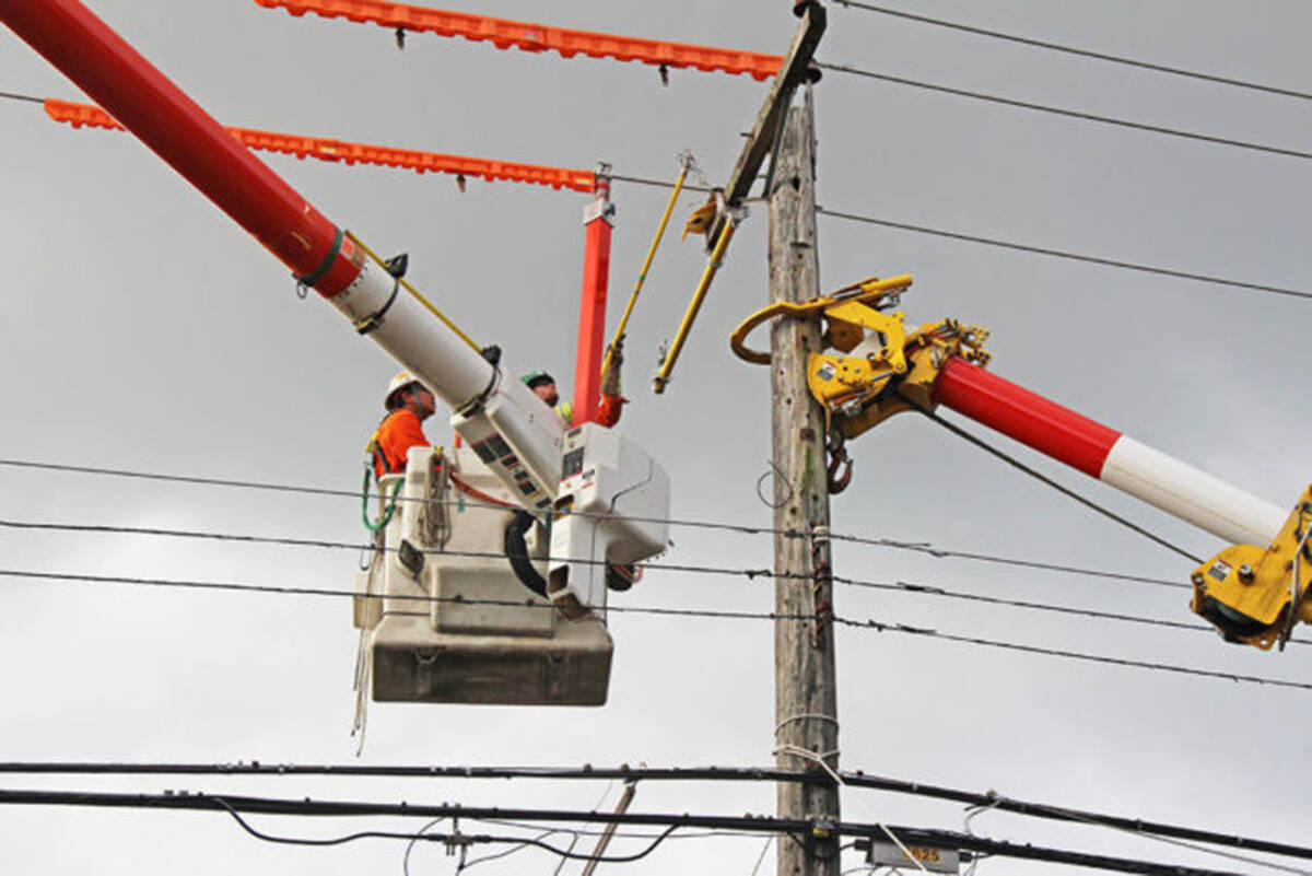 More than 3,000 BC Hydro customers were without power in Greater Victoria earlier on Jan. 7. (Black Press Media file photo)