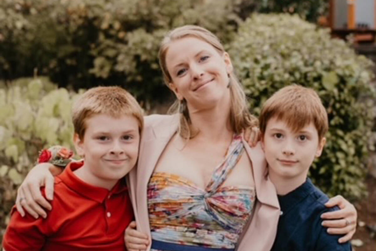 Tristan (left) and Max with mom Allison, who set up a home school when she felt her boys weren’t getting the support they needed in the public school system. (Photo submitted)