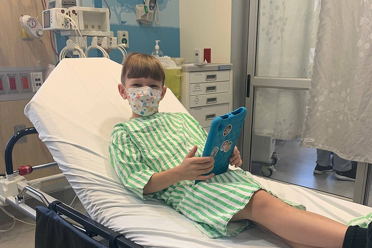 Jack Seber of French Creek at BC Children’s Hospital. (Submitted photo)