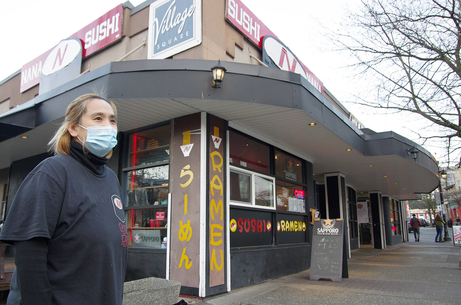 Nana Sushi owner Agnes Kim, whose restaurant was robbed and staff threatened and left traumatized Monday, says crime and social disorder are worsening in downtown Nanaimo. (Chris Bush/News Bulletin)