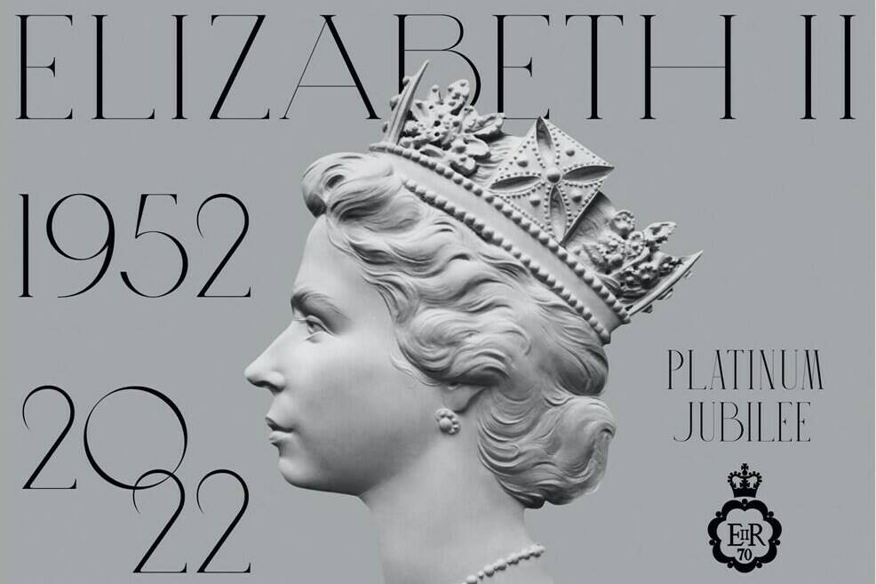 Canada Post released a new stamp to mark the platinum jubilee of Her Majesty Queen Elizabeth II, as shown in this handout image released on Sunday Feb. 6, 2022. The new issue celebrates 70 years since The Queen ascended the throne on February 6, 1952. THE CANADIAN PRESS/HO-Canada Post
*MANDATORY CREDIT *